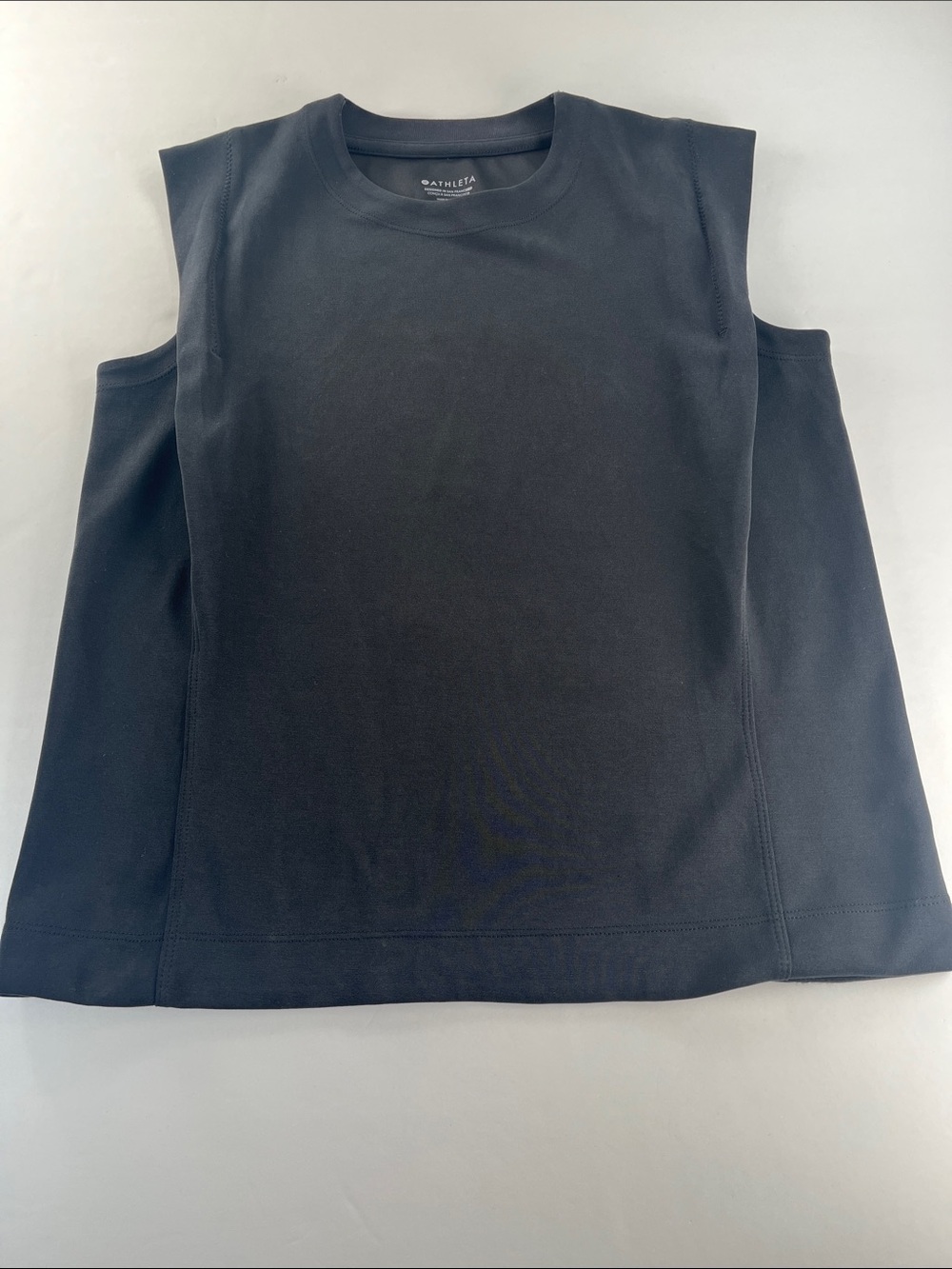 Athleta Black Cutout-Sleeve Crewneck Tank Sz SP